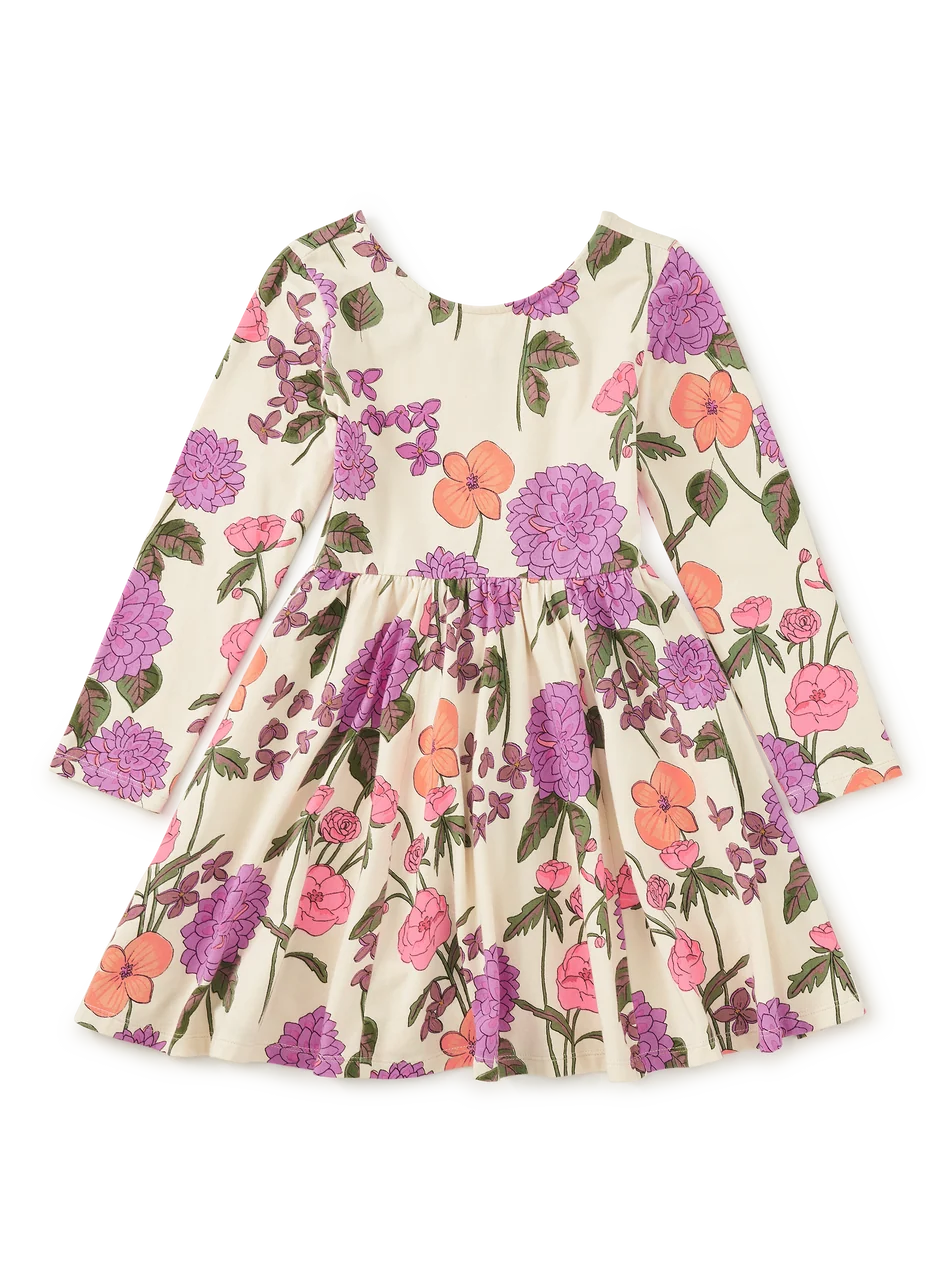 Printed Ballet Dress - English Dahlia