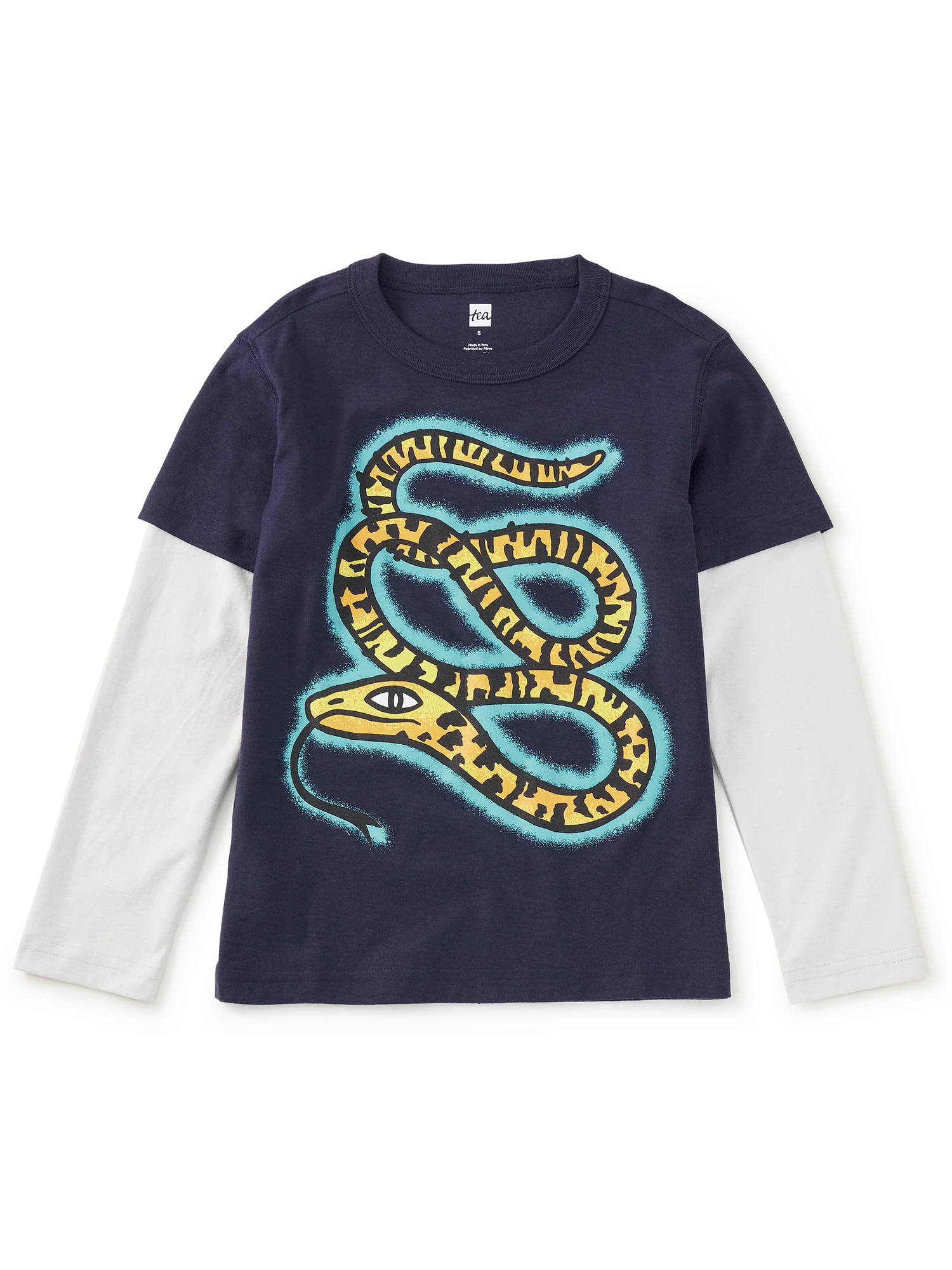 Graphic Layered Tee - Electric Snake