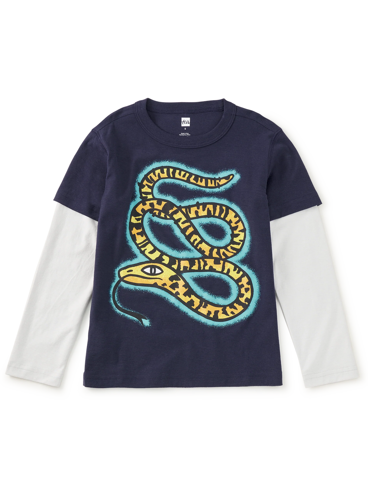 Graphic Layered Tee - Electric Snake