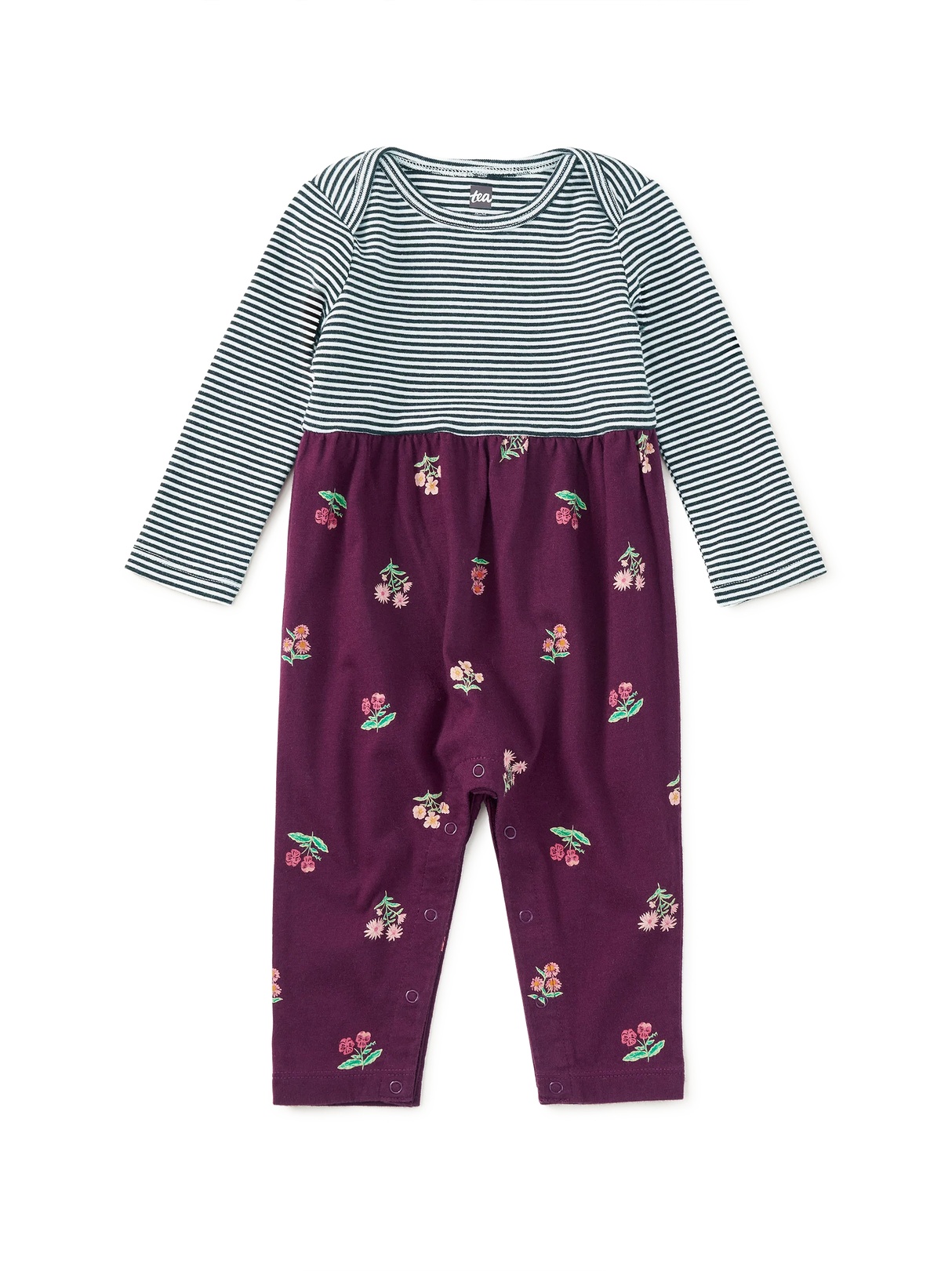 Print Mix Baby Romper - Midnight Posy