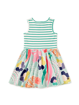 Skirted Tank Dress - Sea Floral