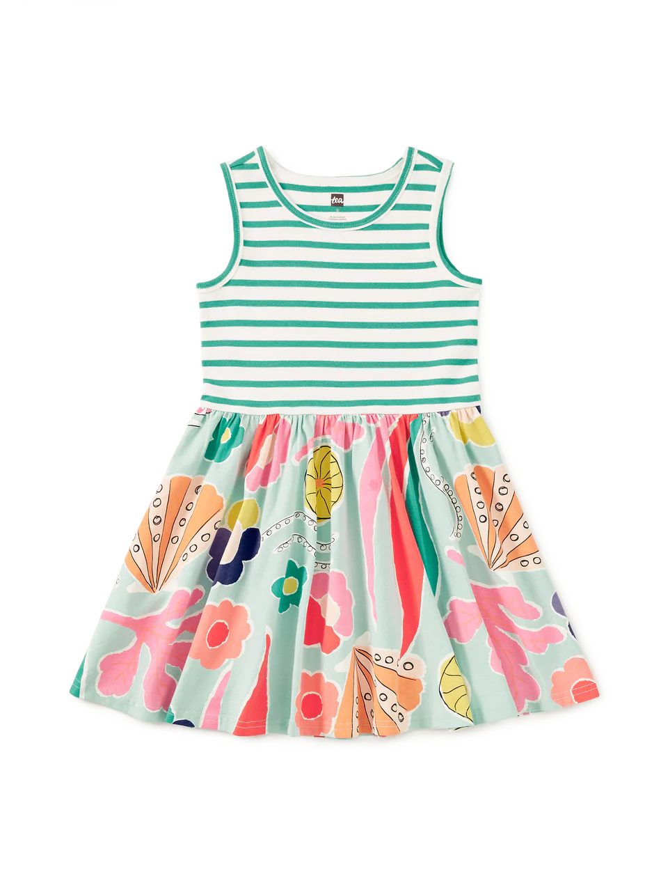 Skirted Tank Dress - Sea Floral
