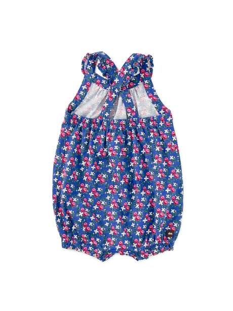 Cross Back Baby Romper - Flamenco Rose