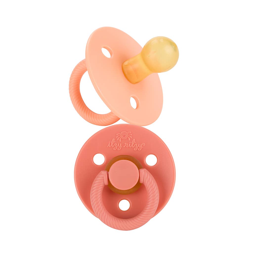 Itzy Soother Natural Rubber Paci Set - Harbor + Coast