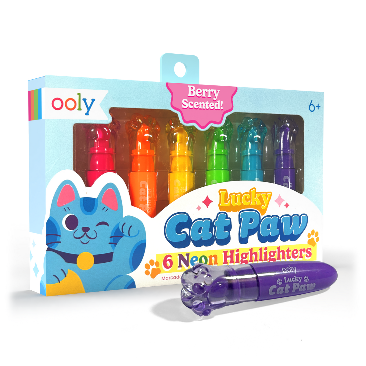 Lucky Cat Paw Neon Highlighters