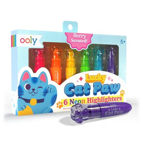 Lucky Cat Paw Neon Highlighters
