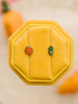 Pierced Co. Screwback Earrings - Pea Pod & Tomato