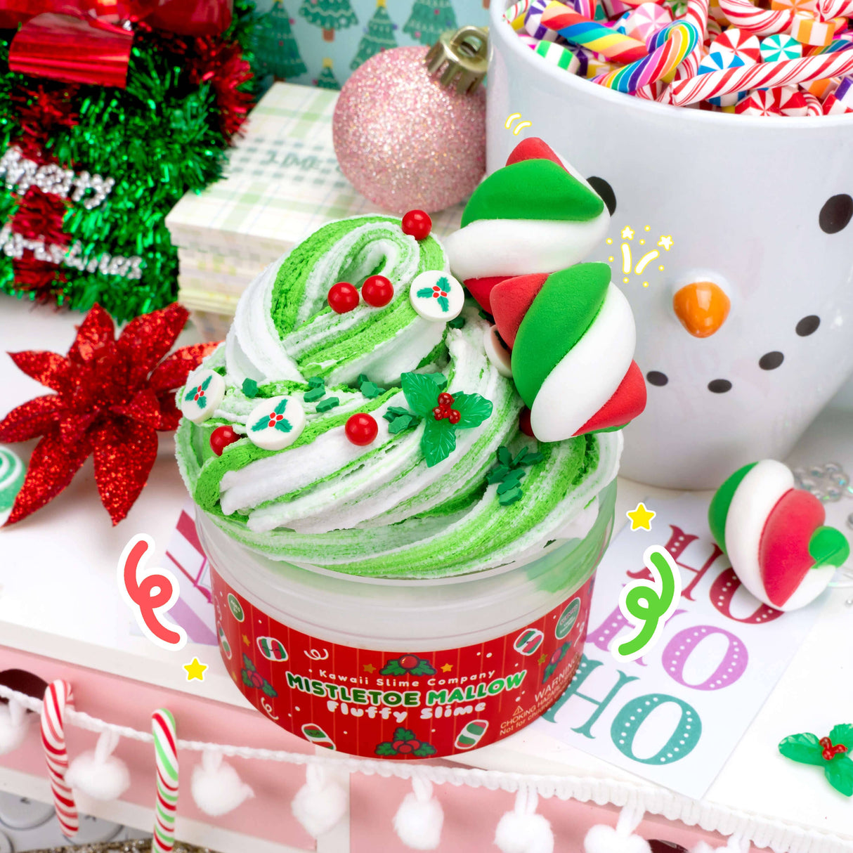 Kawaii Slime - Mistletoe Mallow Fluffy Slime FINAL SALE