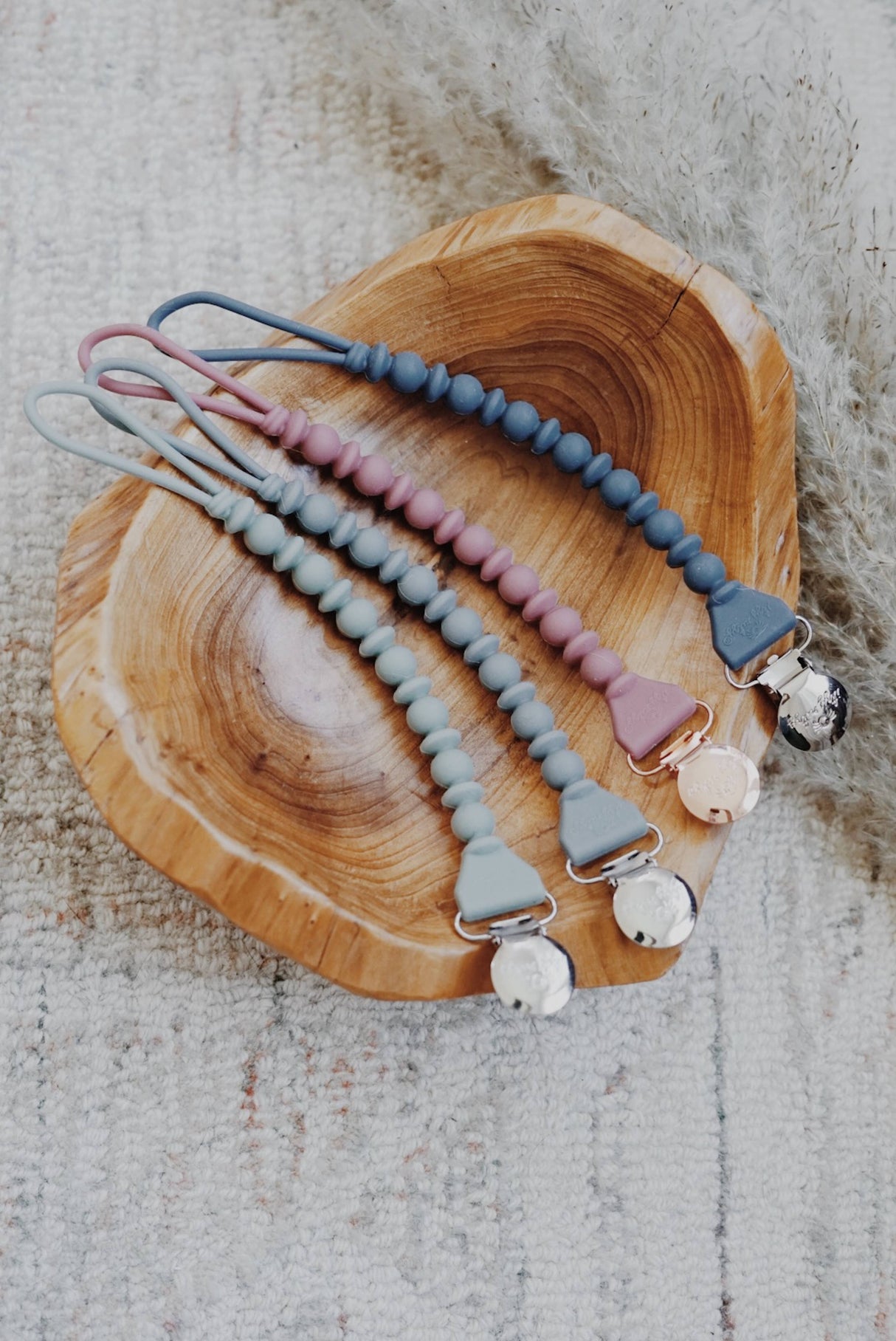 Sweetie Strap Pacifier Clip - Blue Beaded