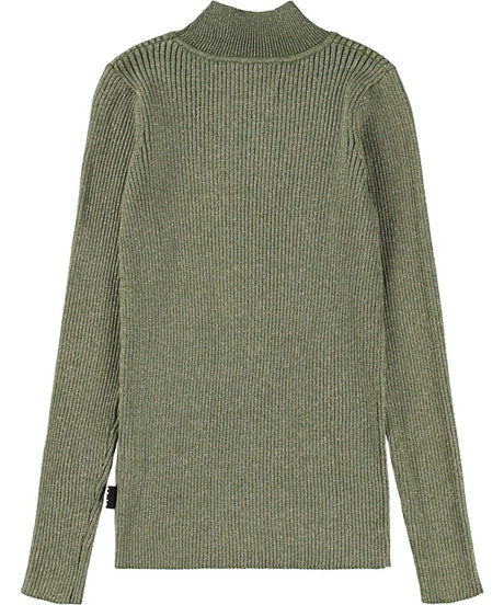Molo Ginevra Mock Neck Sweater - Golden Evergreen