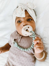 Sweetie Strap Pacifier Clip - Blue Beaded