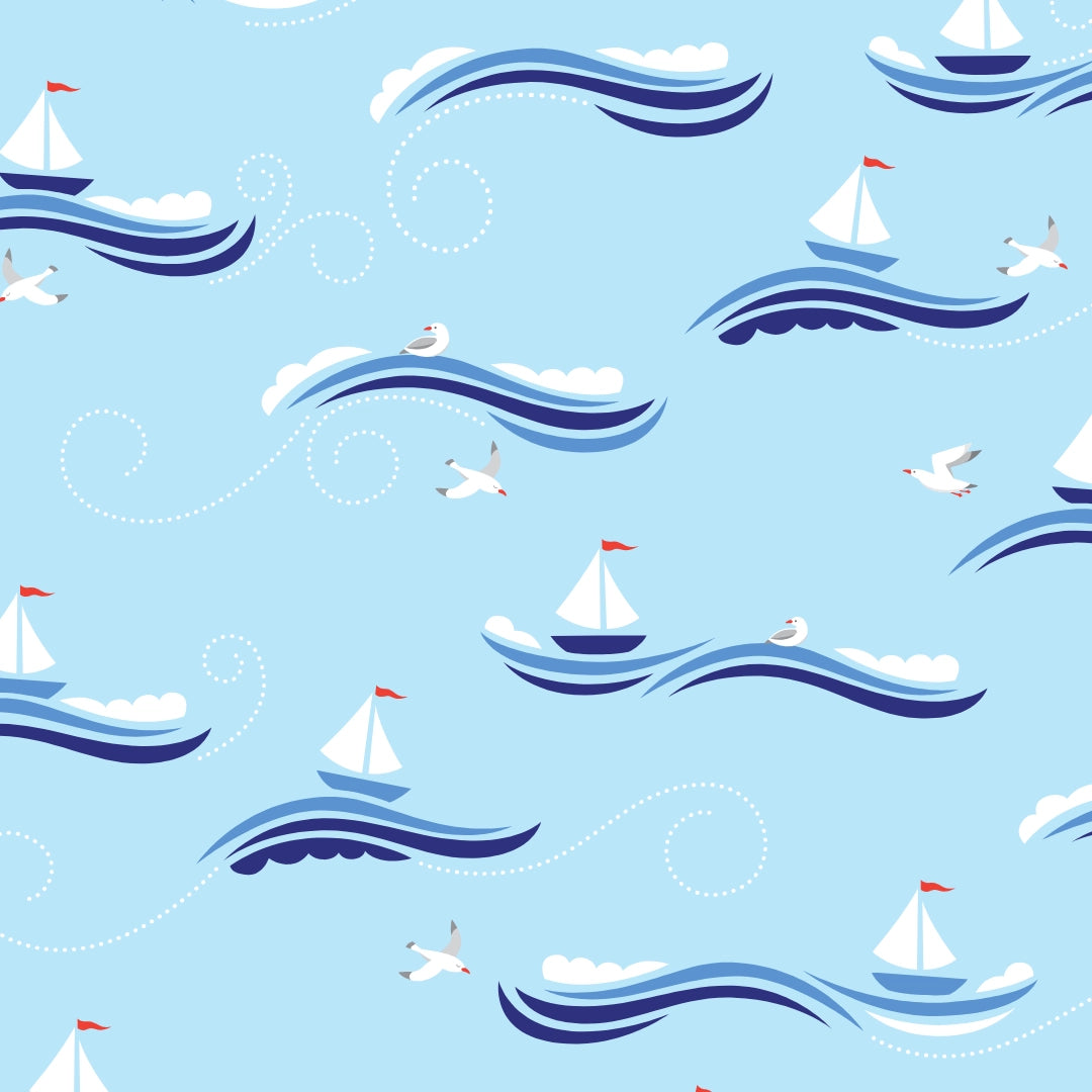 Zip Romper - Cape Cod Sailboat