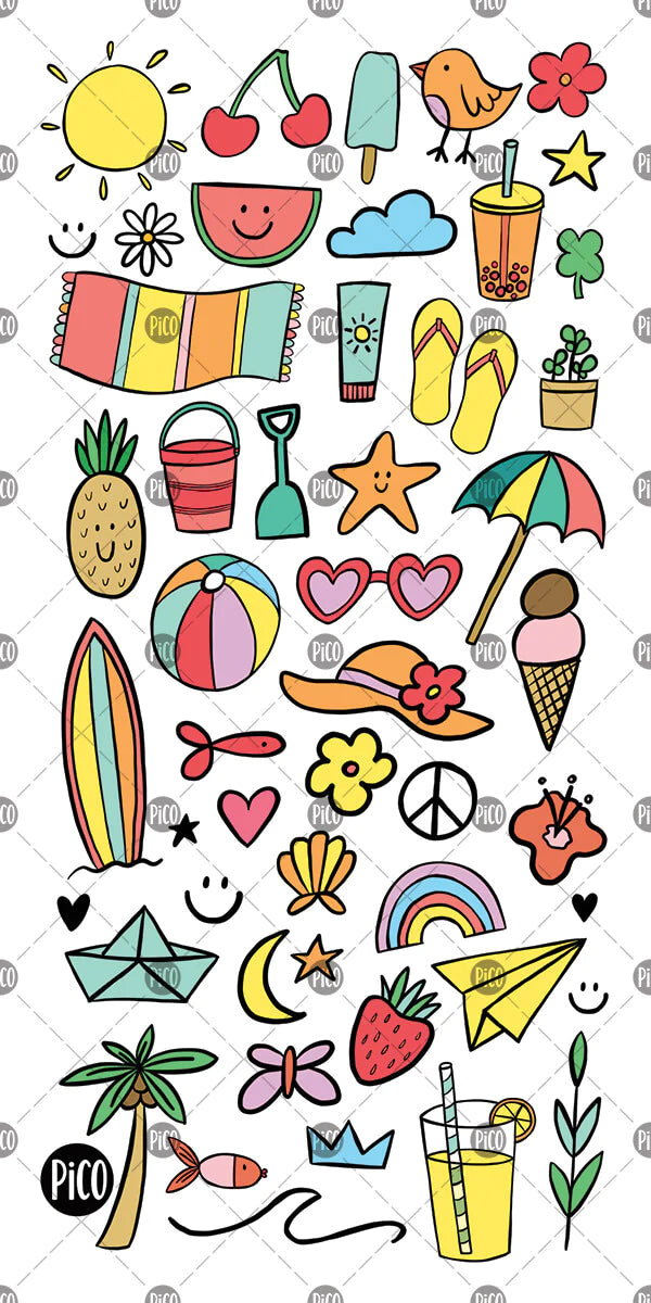 PiCO Temporary Tattoos - Summer Doodles