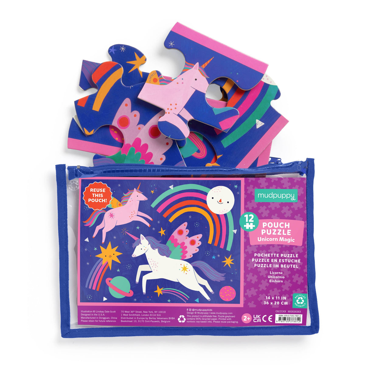 12 Piece Pouch Puzzle - Unicorn Magic