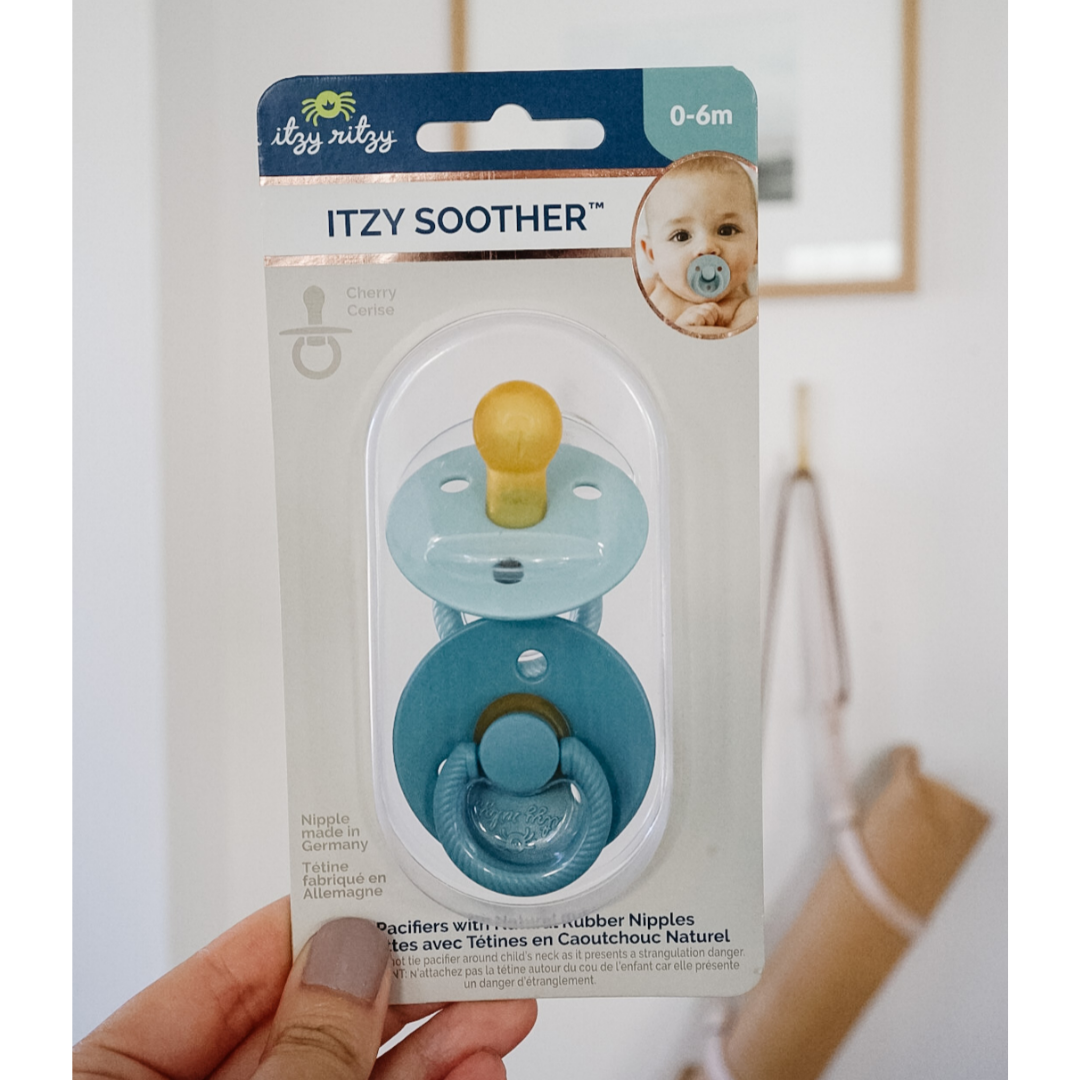 Itzy Soother Natural Rubber Paci Set - Harbor + Coast