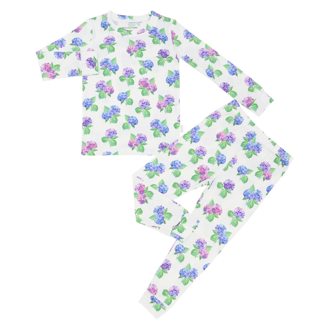 Long Sleeve Pajama Set - Cape Cod Hydrangea