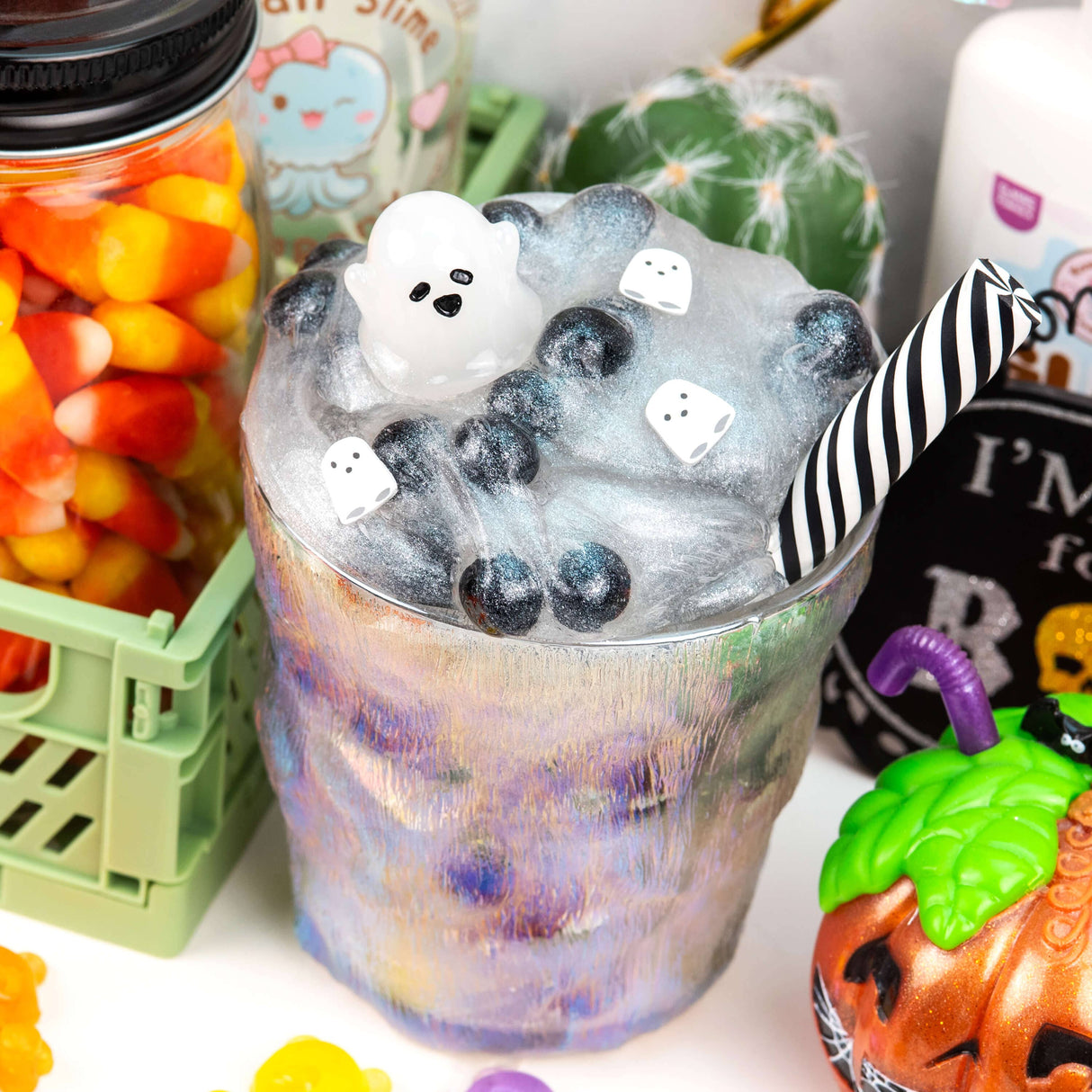 Kawaii Slime - Liquid Ghost Boba Clear Slime