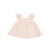 Muslin Pinafore + Diaper Cover - Rose Smoke