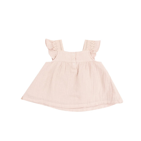 Muslin Pinafore + Diaper Cover - Rose Smoke