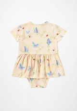 Molo Frannie Skirted Bodysuit - Butterflies Cloud