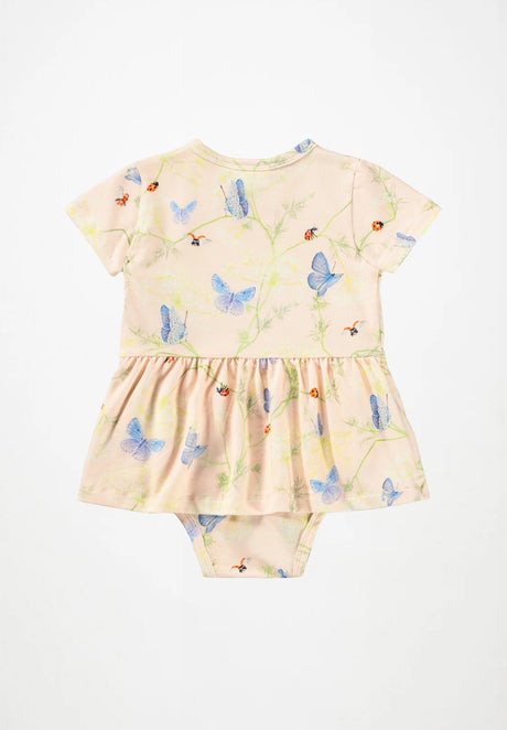 Molo Frannie Skirted Bodysuit - Butterflies Cloud