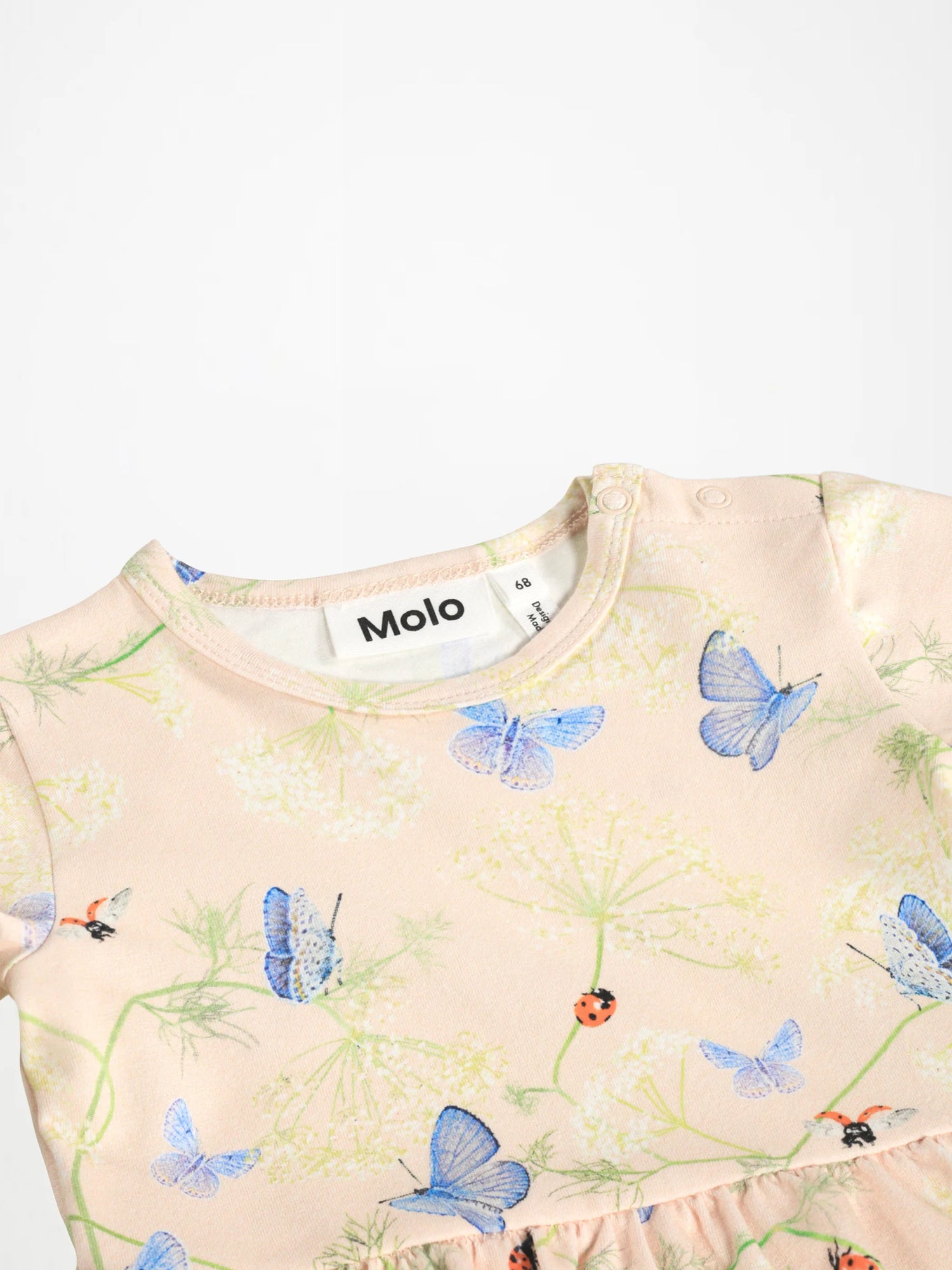 Molo Frannie Skirted Bodysuit - Butterflies Cloud