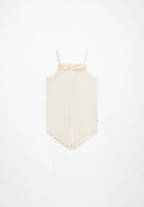 Molo Florie Tank Romper - Pearled Ivory