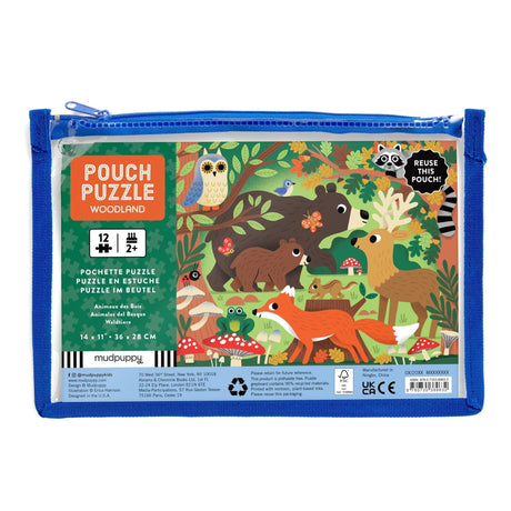 12 Piece Pouch Puzzle - Woodland