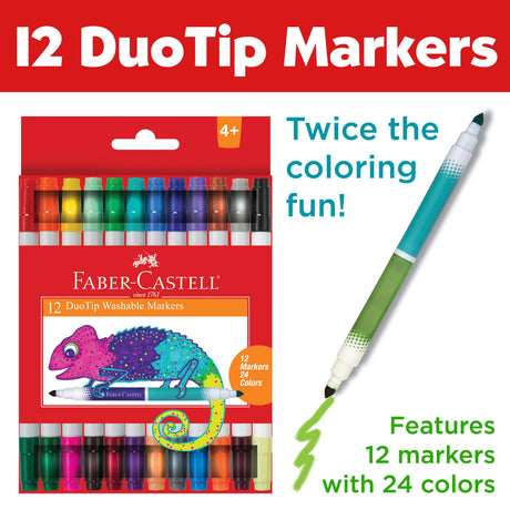 DuoTip Washable Markers - 24 Colors