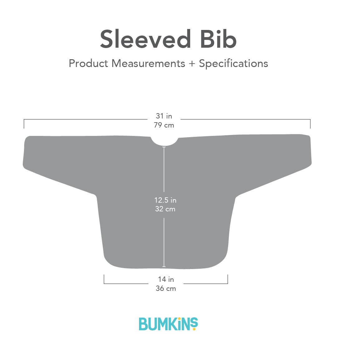 Sleeved Bib - Mickey Mouse Icon Black + White