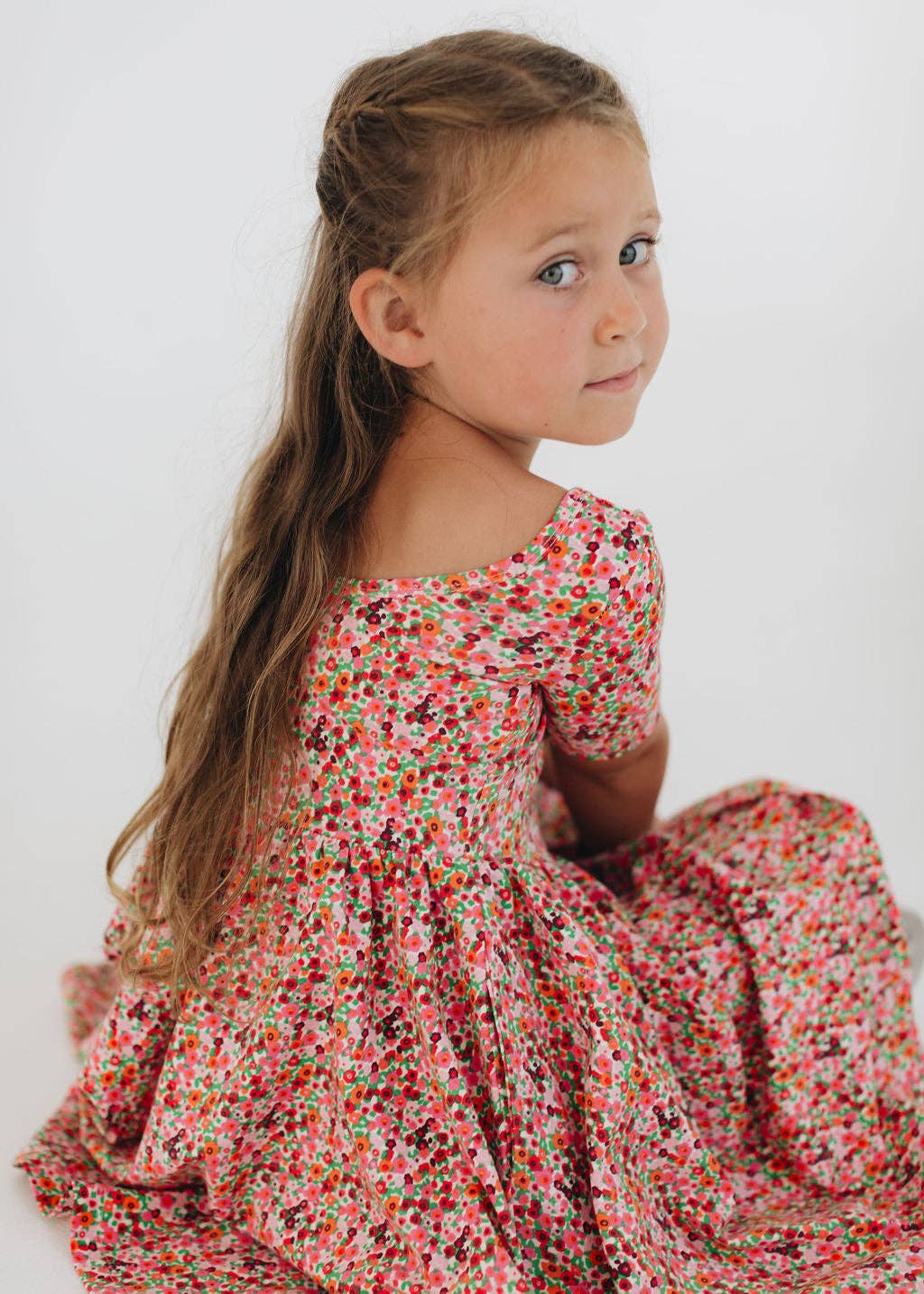 Short Sleeve Twirl Dress - Posy Pop