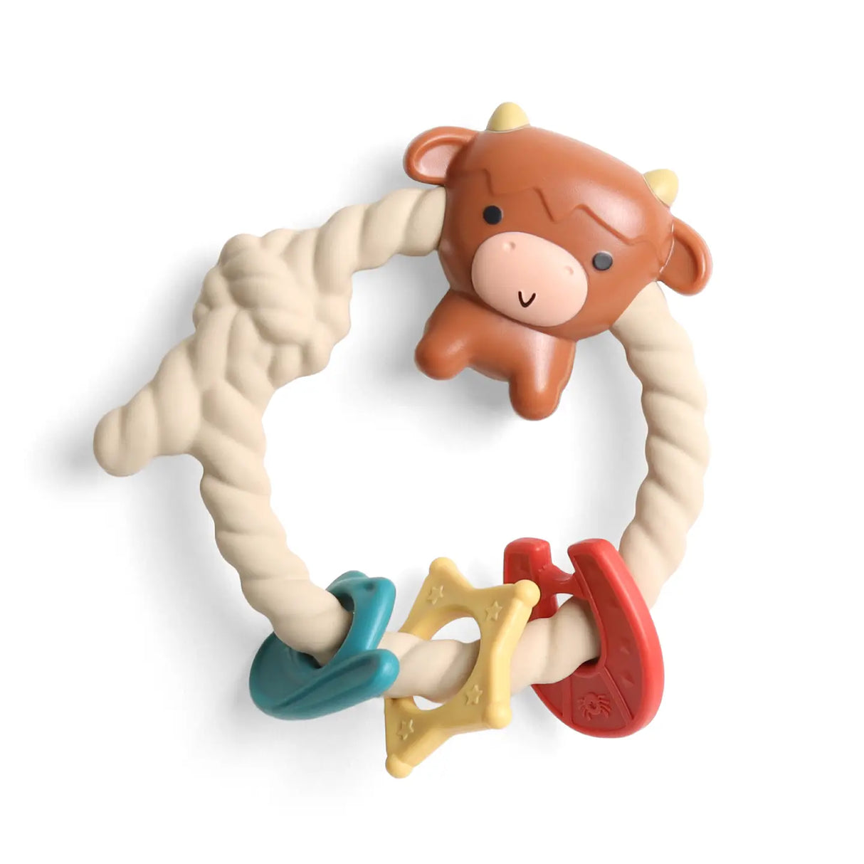Ritzy Rattle Silicone Teether - Cow