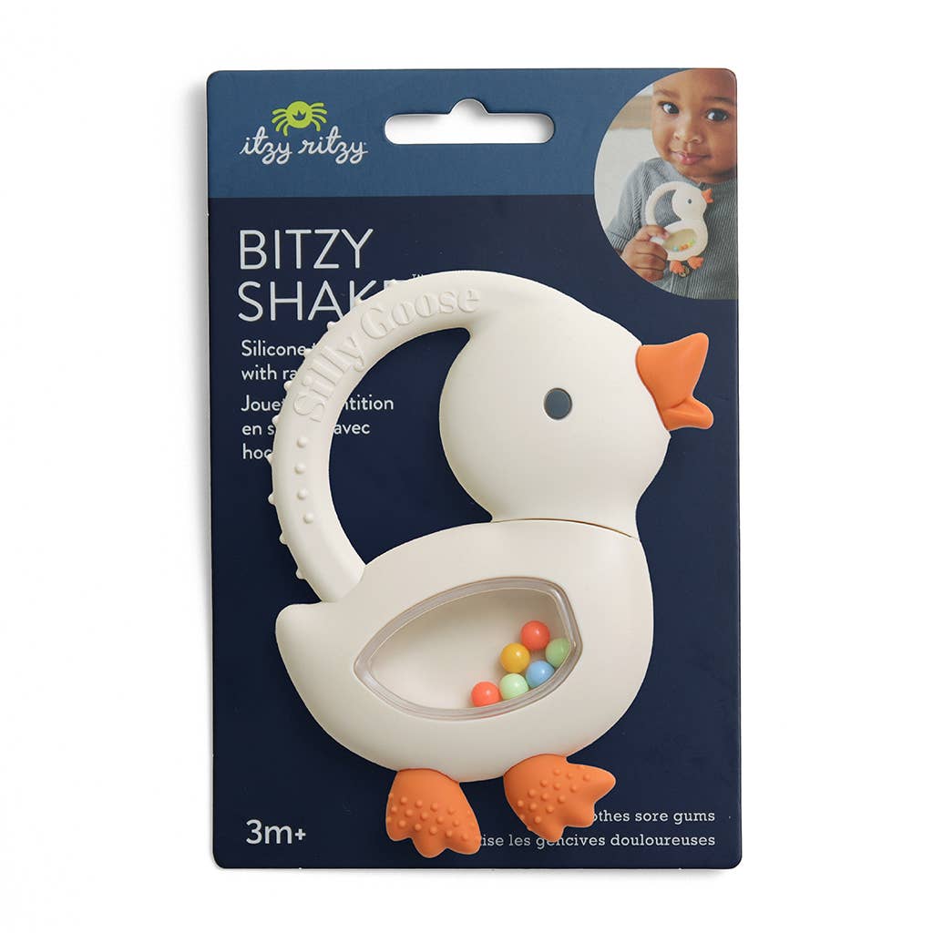 Bitzy Shake Teether Rattle - Goose