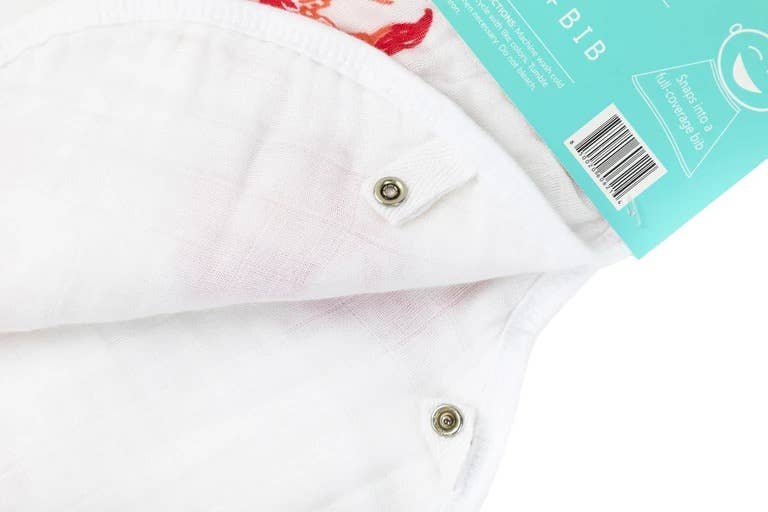 2-in-1 Burp Cloth and Bib - Crab
