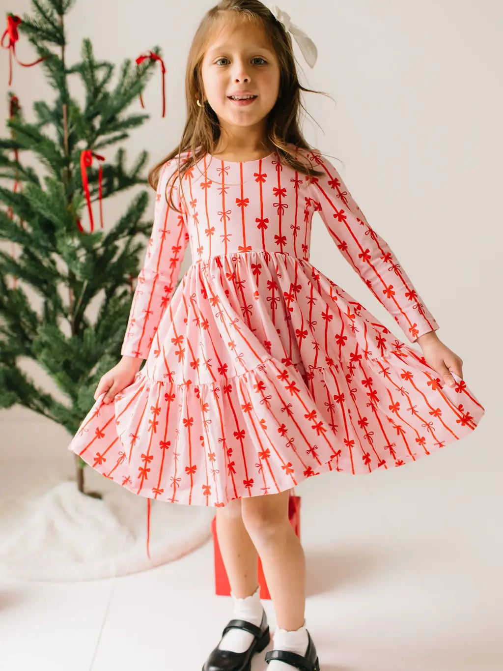 Gwendolyn Ruffle Dress - Dainty Bows