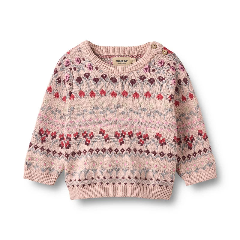Mikmak Jacquard Pullover - Dim Rose