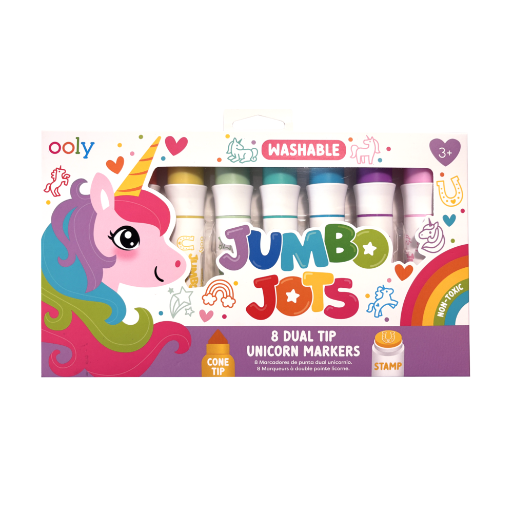 Jumbo Jots Dual Tip Stamp Markers - Unicorn