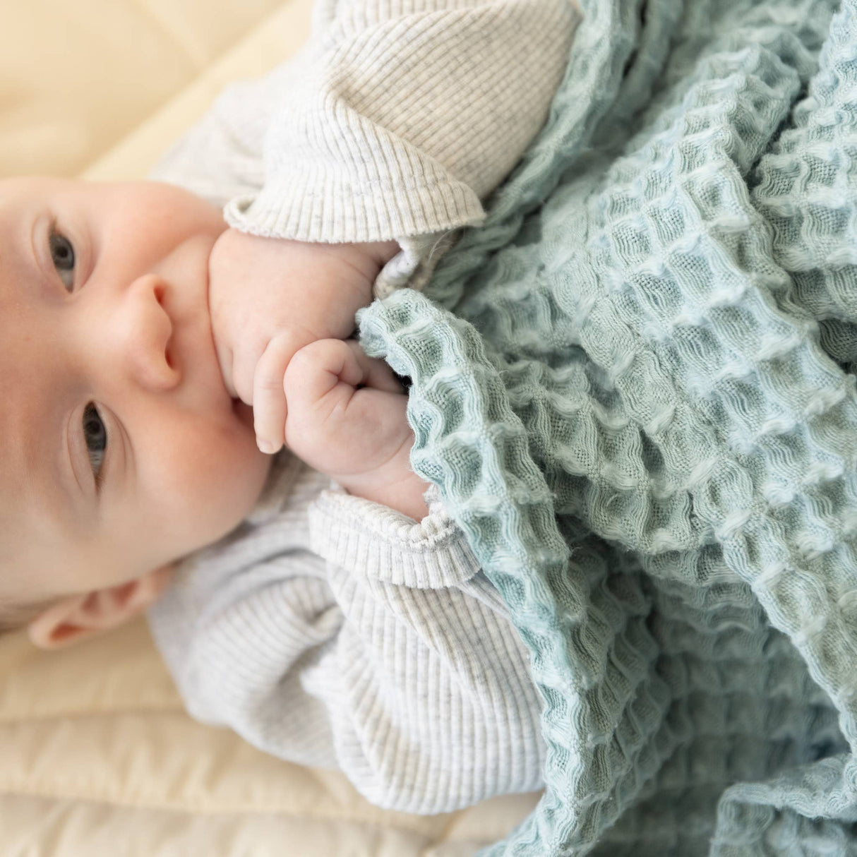 Waffle Baby Blanket - Fog