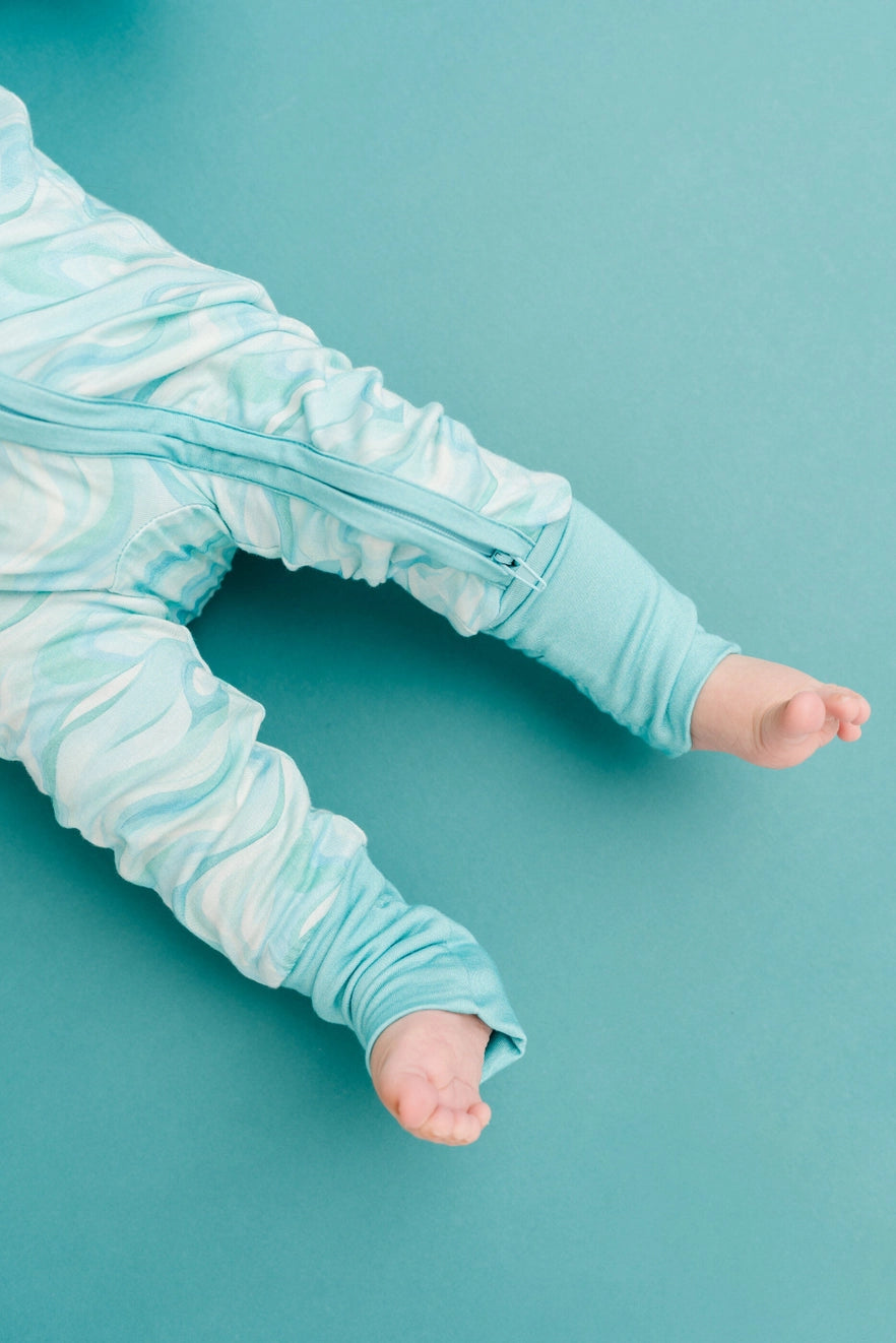 Bamboo Convertible Footie - Ocean Breeze
