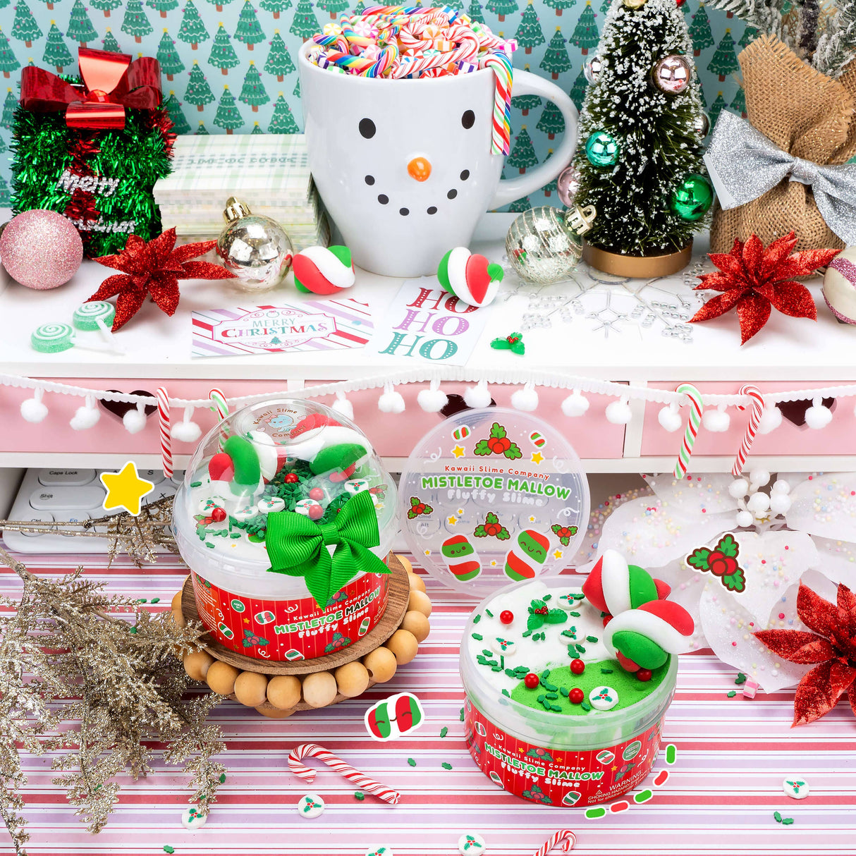 Kawaii Slime - Mistletoe Mallow Fluffy Slime FINAL SALE