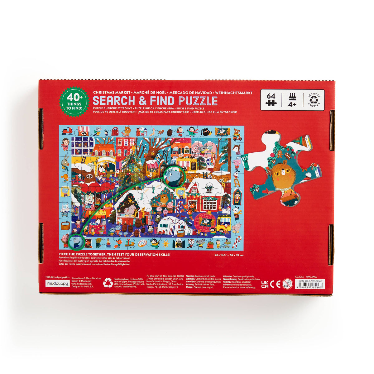 64 Piece Search & Find Puzzle - Christmas Market