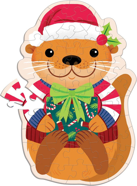 48 Piece Scratch and Sniff Shaped Mini Puzzle - Cinnamon Otter