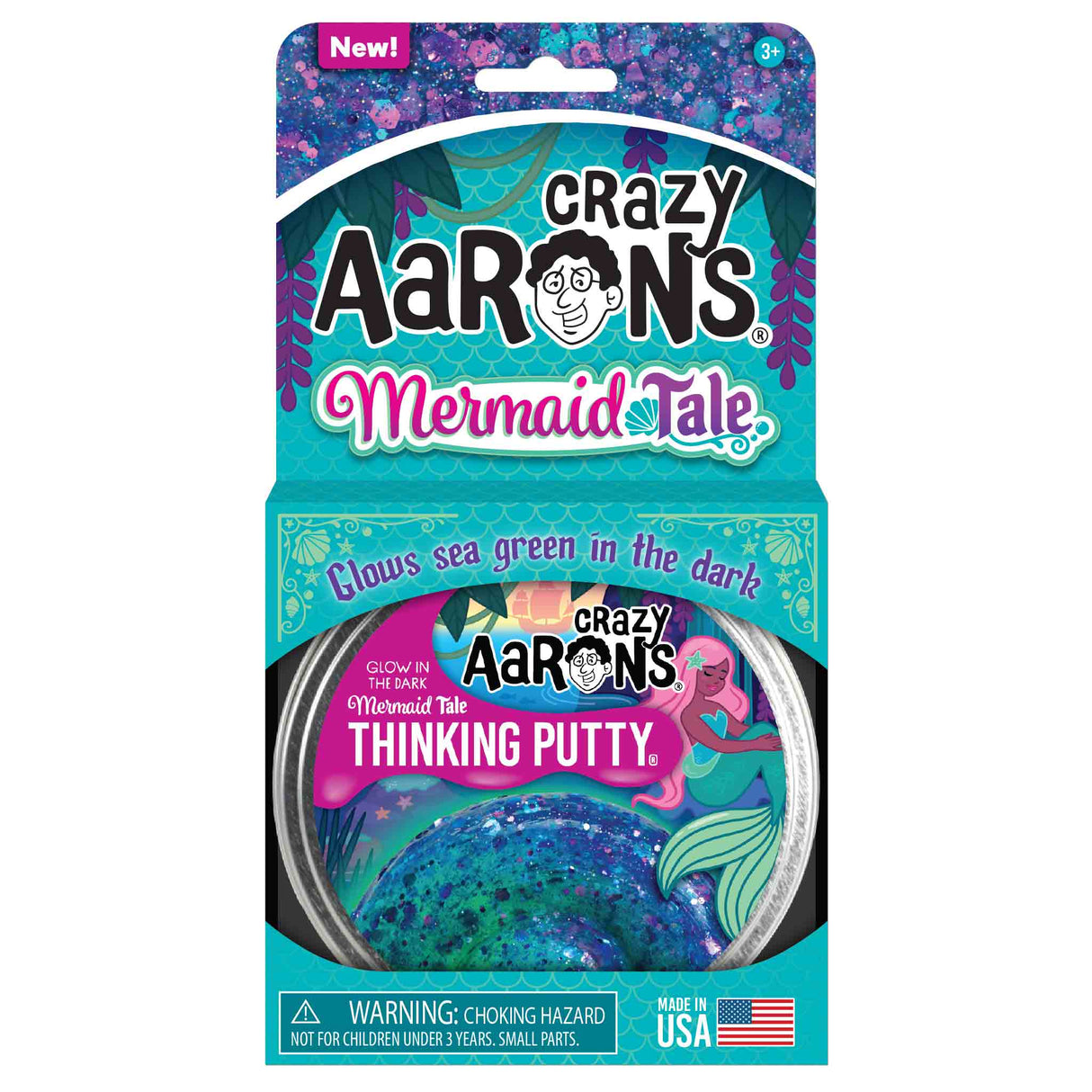 Crazy Aaron's Thinking Putty 4" Tin - Mermaid Tale FINAL SALE