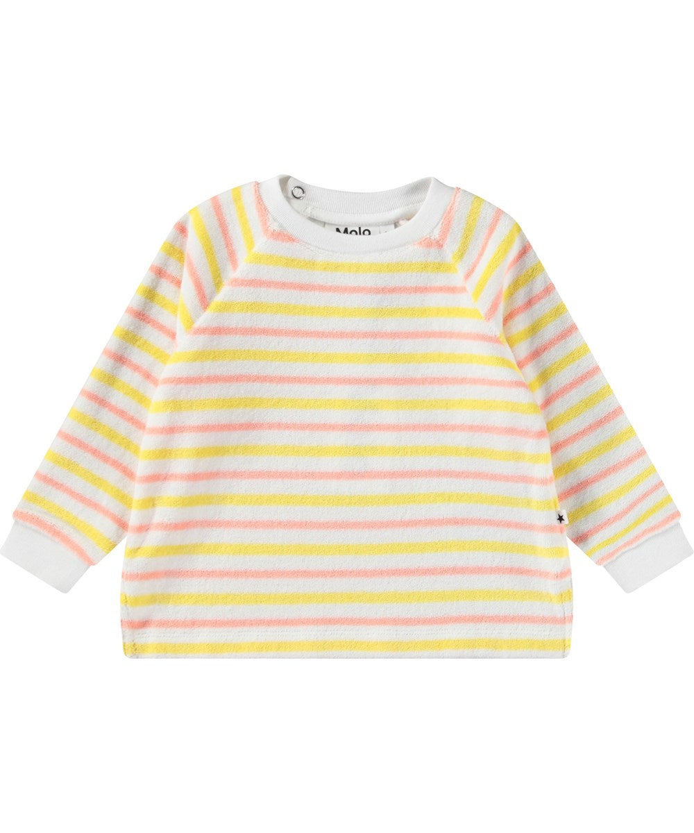 Molo Dora Pullover - Sun Melon Stripe FINAL SALE