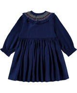 Molo Cindie Smocked Collar Dress - Galaxy Blue