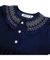 Molo Cindie Smocked Collar Dress - Galaxy Blue