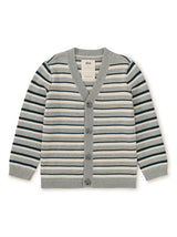 Striped Sweater Cardigan - Birch & Indigo Stripe FINAL SALE
