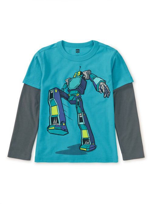 Layered Sleeve Tee - Robot FINAL SALE