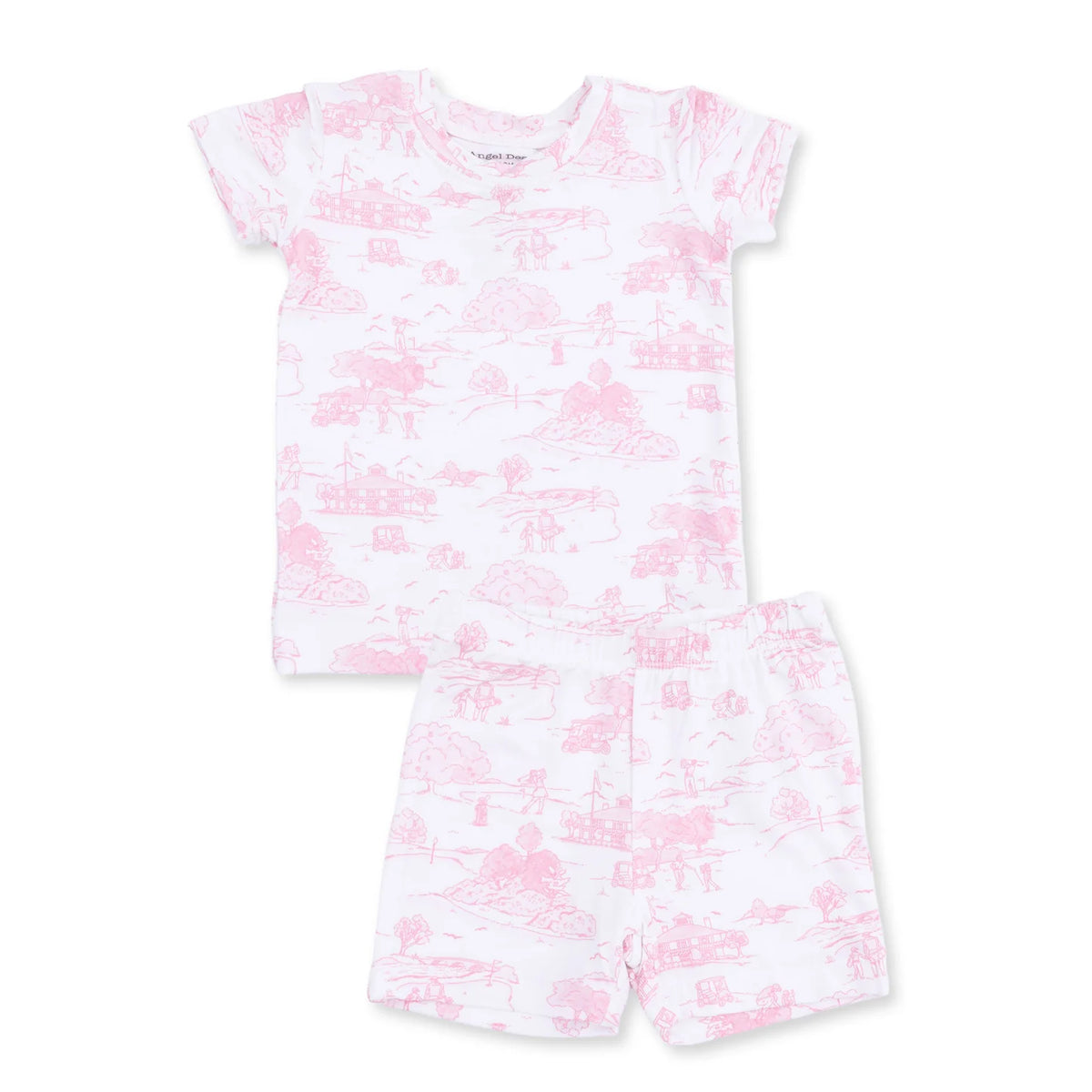 Loungewear Short Set - Golf Toile Pink