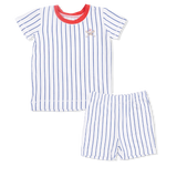 Short Lounge Set - Baseball Stripe